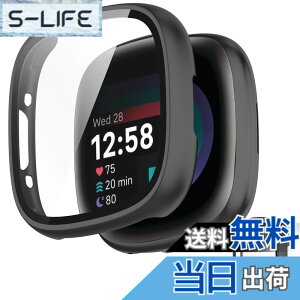 �y���������zINIAYOH For Fitbit Sense 2/Versa 4 �J�o�[ Fitbit Sense 2/Versa 4 �ی�P�[�X �����K���X�t�B����+���ϏՌ�PC�t���[�� ���˒ጸ �w��h�~ �y�ʃX�����݌v �F�F�u���b�N�A�T�C�Y�FSense 2/Versa 4