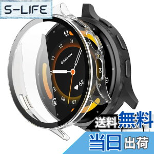 �y���������zINIAYOH For Garmin Venu 2 �J�o�[ �K�[�~�� Venu 2 �ی�P�[�X �����K���X�t�B����+���ϏՌ�PC�t���[�� ���˒ጸ �w��h�~ �y�ʃX�����݌v �F�F�N���A�A�T�C�Y�FVenu 3S
