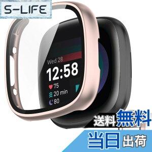 �y���������zINIAYOH For Fitbit Sense 2/Versa 4 �J�o�[ Fitbit Sense 2/Versa 4 �ی�P�[�X �����K���X�t�B����+���ϏՌ�PC�t���[�� ���˒ጸ �w��h�~ �y�ʃX�����݌v �F�F�s���N�A�T�C�Y�FSense 2/Versa 4