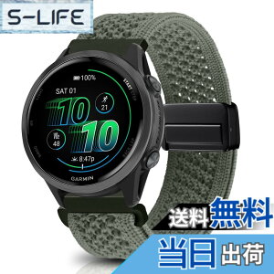 �y���������z[KeeFos] 20mm �o���h Garmin(�K�[�~��) Forerunner 570 42mm/165/245/645/Approach S50/S44/Vivoactive 6/Vivoactive 5/Venu Sq 2/Venu 2 Plus �Ή� �����o���h �i�C�����f�� ���C�o�b�N�� �}�O�l�b�g���o�b�N�� ��