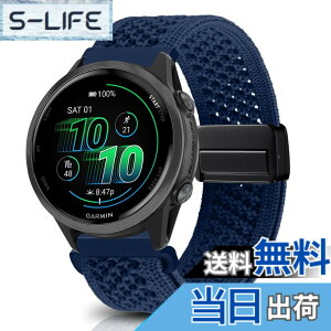 �y���������z[KeeFos] 20mm �o���h Garmin(�K�[�~��) Forerunner 570 42mm/165/245/645/Approach S50/S44/Vivoactive 6/Vivoactive 5/Venu Sq 2/Venu 2 Plus �Ή� �����o���h �i�C�����f�� ���C�o�b�N�� �}�O�l�b�g���o�b�N�� ��