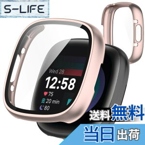 �y���������zJXRICH �Ή� Fitbit Sense 2/Versa 4 �P�[�X �y�� PC+�����K���X Fitbit Sense 2/Versa 4 �p �ی�J�o�[ �����x �����ȒP �ϏՌ� �S�ʕی� Fitbit Sense 2/Versa 4 �J�o�[ �Ή� �F�F�s���N