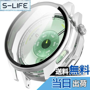 �y���������zBUITFOU For HUAWEI WATCH GT 6 46mm �J�o�[ HUAWEI(�t�@�[�E�F�C) WATCH GT 6 46mm �P�[�X �Ή� �����^ PC+�K���X�f�� ��̌^ �S�ʕی� �����^ �����ȒP �ϏՌ� �����ߗ� �w��h�~ ���h�~ �F�F�V��
