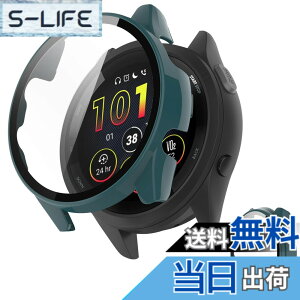 �y���������zINIAYOH For Garmin Forerunner 165 �J�o�[ �K�[�~�� Forerunner 165 �ی�P�[�X �����K���X�t�B����+���ϏՌ�PC�t���[�� ���˒ጸ �w��h�~ �y�ʃX�����݌v �F�F�O���[��