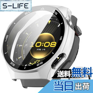 �y���������zJXRICH �Ή� HUAWEI WATCH GT4 �P�[�X �Ή� 46mm �y�� PC+�����K���X �t�@�[�E�F�CGT4 �p �ی�J�o�[ �����x �����ȒP �ϏՌ� �S�ʕی� WATCH GT 4�J�o�[ 46mm �J�o�[ �Ή� �F�F�V���o�[�A�T�C