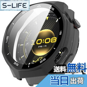 �y���������zINIAYOH For HUAWEI WATCH GT 4 46mm �J�o�[ �t�@�[�E�F WATCH GT 4 46mm �ی�P�[�X �����K���X�t�B����+���ϏՌ�PC�t���[�� ���˒ጸ �w��h�~ �y�ʃX�����݌v �F�F�u���b�N�A�T�C�Y�FGT 6 Pro 
