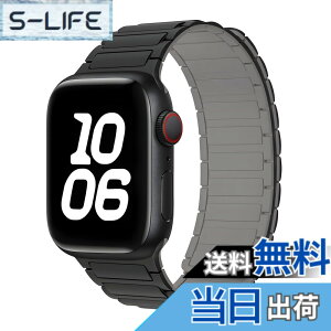 �y���������z[JUNOVA] for Apple Watch �o���h �V���R���}�O�l�b�g�X�g���b�v 38mm 39mm 40mm 41mm 42mm 42mm 44mm 45mm 46mm 49mm�Ή� Apple Watch Series 11(42mm)/10/9/8/7/6/5/4/SE/SE3�p �����Y ���f�B�[�X �F�F�u���b�N���O