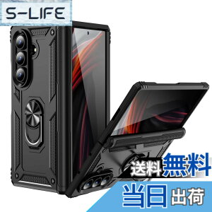 �y���������zEDu Galaxy Z Fold7 �P�[�X �M�����N�V�[�[�b�g�t�H�[���h7�P�[�X �����O�t�� �X�^���h�@�\ �q���W�ی� �ϏՌ� ���� ���h�~ �����Y�ی� �����h�~ �u���b�N �F�F1-fold7�u���b�N