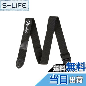 �y���������zFender �t�F���_�[ �X�g���b�v 2 BLK POLY STRAP,RED FENDER �F�FBlack with White Logo�A�T�C�Y�F����