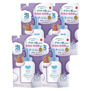 【送料無料】【まとめ買い】カウブランド 無添加 泡のボディソープ 詰替用450ml×4パックセット サイズ:450ml