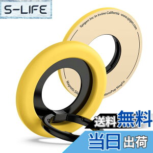 �y���������zSpigen �i�m�|�b�v�E�}�O�t�B�b�g MagSafe �Ή� �X�}�z�����O iPhone 16 �Ή� �y�X�}�z�X�^���h�^�L�b�N�X�^���h�@�\�z �}�O�l�b�g�� �����h�~ �V���R�� ���^�������O AMP09027�i�}���S