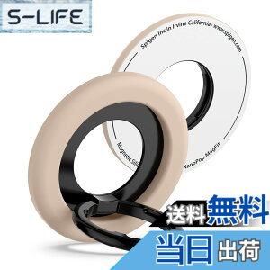 �y���������zSpigen �i�m�|�b�v�E�}�O�t�B�b�g MagSafe �Ή� �X�}�z�����O iPhone 16 �Ή� �y�X�}�z�X�^���h�^�L�b�N�X�^���h�@�\�z �}�O�l�b�g�� �����h�~ �V���R�� ���^�������O AMP09031�i�R�R�i