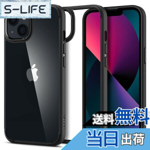 �y���������zSpigen iPhone13Mini�P�[�X ���� �ϏՌ� �ČRMIL�K�i�擾 TPU �o���p�[�P�[�X 2�d�\�� ���菝�h�~ ���ϗ}�� ���C�����X�[�d�Ή� �E���g���E�n�C�u���b�h ACS03318 (�}�b�g�E�u���b�N)