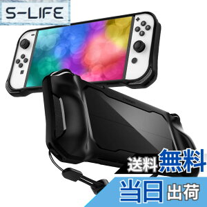 �y���������zSpigen Switch Oled �J�o�[ �X�g���b�v�t�� ��ʕی� �L�Y�h�~ �w��h�~ �Ռ��z�� TPU�J�o�[ ���^ ����~�� �X�C�b�`�J�o�[ ���M�b�h�E�A�[�}�[ ACS04020 (�}�b�g�E�u���b�N)
