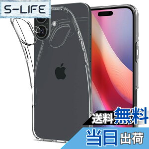 �y���������zSpigen iPhone 16 Plus �P�[�X �N���A ���ϖh�~ TPU �\�t�g �ϏՌ� �ČRMIL�K�i ���L�b�h�E�N���X�^�� ACS08064 (�N���X�^���E�N���A)