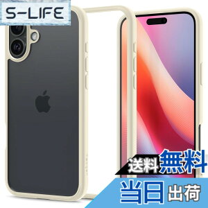 �y���������zSpigen iPhone 16 Plus �P�[�X �N���A MagSafe�Ή� �ϏՌ� �X�g���b�v�z�[�� ���ϖh�~ �o���p�[ �ČRMIL�K�i �E���g���E�n�C�u���b�h ACS08073 (�~���[�g�E�x�[�W��)