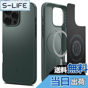 �y���������zSpigen iPhone 16 Pro Max �P�[�X MagSafe�Ή� �}�O�l�b�g���� �ČRMIL�K�i �}�b�g ���^ �V���E�t�B�b�g�E�}�O�t�B�b�g ACS07981 (�A�r�X�E�O���[��)