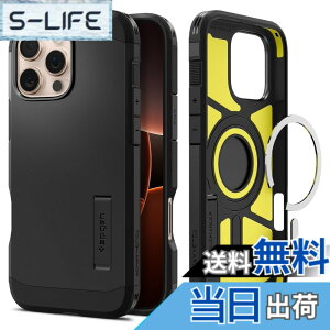 �y���������zSpigen iPhone 16 Pro Max �P�[�X MagSafe�Ή� �}�O�l�b�g���� �X�^���h �}�b�g �ϏՌ� �ČRMIL�K�i �^�t�E�A�[�}�[�iAI�j�E�}�O�t�B�b�g ACS08013 (�u���b�N)