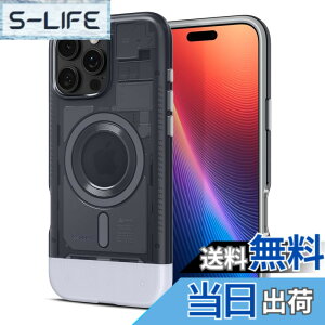 �y���������zSpigen iPhone 16 Pro �P�[�X MagSafe�Ή� �}�O�l�b�g���� �ČRMIL�K�i �N���V�b�N�EC1�E�}�O�t�B�b�g ACS08152 (�O���t�@�C�g)