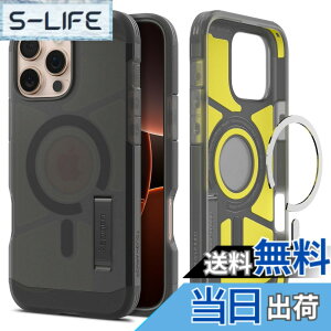 �y���������zSpigen iPhone 16 Pro Max �P�[�X MagSafe�Ή� �}�O�l�b�g���� �X�^���h �}�b�g �ϏՌ� �ČRMIL�K�i �^�t�E�A�[�}�[�iAI�j�E�}�O�t�B�b�g ACS08502 (�t���X�g�E�u���b�N)