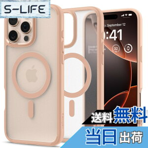 �y���������zSpigen iPhone 16 Pro Max �P�[�X MagSafe�Ή� ������ �N���A �X�g���b�v�z�[�� �ČRMIL�K�i �E���g���E�n�C�u���b�h�E�}�O�t�B�b�g ACS08689 (�t���X�g�E���[�Y�E�`�^�j�E��)
