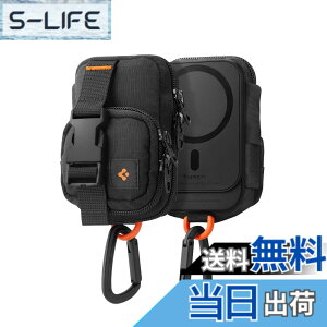 �y���������zSpigen MagSafe�Ή��J�[�h�P�[�X �}�O�l�b�g �~�j �K�W�F�b�g�|�[�` �֗��Ȏ����^�� �������[�\ iPhone 16/15/14/13/12�V���[�Y �X�i�b�v�E�W�b�v�E�}�O�t�B�b�g AFA09338�i�u���b�N�j