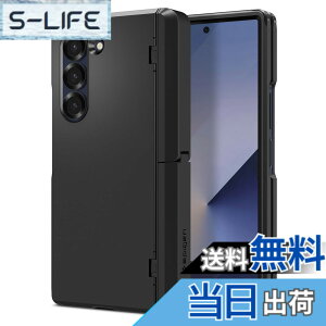 �y���������zSpigen Galaxy Z Fold 6 �P�[�X �X�^���h�t�� ���͕ی� �q���W�ی� �w�ʕی� �S�ʕی� �ϏՌ� ���C�����X�[�d�Ή� �^�t�E�A�[�}�[�E�v�� P ACS07826 (�u���b�N)