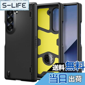 �y���������zSpigen Galaxy Z Fold 6 �P�[�X �S�ʕی� �t���J�o�[ 3�d�\�� �ČRMIL�K�i�擾 �ϏՌ� ���C�����X�[�d�Ή� 5 �X�����E�A�[�}�[�E�v�� ACS07826 (�u���b�N)