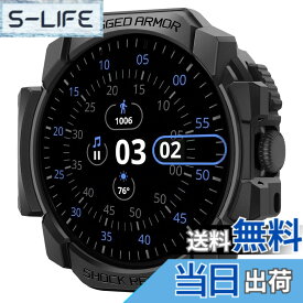 【送料無料】Spigen Google Pixel Watch 3 45mm ケース 落下 衝撃 吸収 タフネスデザイン すり傷 防止 耐衝撃 保護カバー ラギッド・アーマー ACS07597 (マット・ブラック)