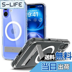 �y���������zSpigen iPhone 16 Plus �P�[�X �N���A MagSafe�Ή� �ϏՌ� �X�^���h�t�� ���ϖh�~ �o���p�[ �ČRMIL�K�i �E���g���E�n�C�u���b�hS�E�}�O�t�B�b�g ACS08082 (�N���X�^���E�N���A)