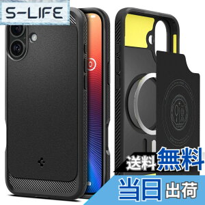 �y���������zSpigen iPhone 16 Plus �P�[�X MagSafe�Ή� �ϏՌ�TPU �\�t�g �}�b�g �ČRMIL�K�i ���M�b�h�E�A�[�}�[�E�}�O�t�B�b�g ACS08087 (�}�b�g�E�u���b�N)