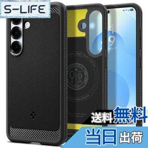 �y���������zSpigen Galaxy S25 �P�[�X Magfit�Ή� �ϏՌ� TPU �\�t�g �}�b�g �ČRMIL�K�i ���M�b�h�E�A�[�}�[�E�}�O�t�B�b�g ACS08951 (�}�b�g�E�u���b�N)