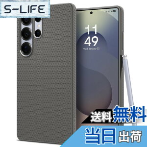 �y���������zSpigen Galaxy S25 Ultra �P�[�X �ϏՌ� ���^ �d��35g �X�g���b�v�z�[���t�� �ČRMIL�K�i�擾 �J�����ی� ���h�~�Ռ��z�� ���L�b�h�E�G�A�[ ACS08954 (�}�[�u���E�O���[)