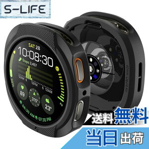 �y���������zSpigen Galaxy Watch 8 44mm �P�[�X �X���� �V���v�� �y�� �ی�J�o�[ TPU �Ռ��z�� �ȒP�Ȏ��t�� �M�����N�V�[�E�H�b�`�p ���L�b�h�E�G�A ACS09839 (�}�b�g�E�u���b�N)