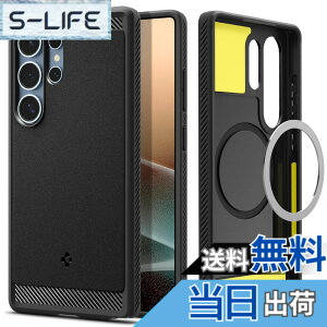 �y���������zSpigen Galaxy S25 Ultra �P�[�X Magfit�Ή� �ϏՌ� TPU �\�t�g �}�b�g �ČRMIL�K�i ���M�b�h�E�A�[�}�[�E�}�O�t�B�b�g ACS08951 (�}�b�g�E�u���b�N)