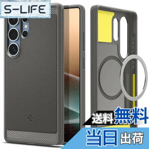 �y���������zSpigen Galaxy S25 Ultra �P�[�X Magfit�Ή� �ϏՌ� TPU �\�t�g �}�b�g �ČRMIL�K�i ���M�b�h�E�A�[�}�[�E�}�O�t�B�b�g ACS08952 (�}�[�u���E�O���[)