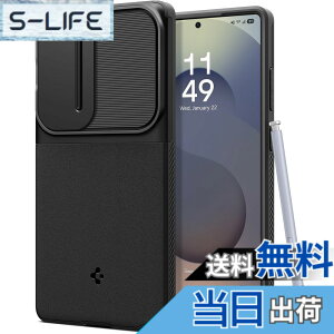 �y���������zSpigen Galaxy S25 Ultra �P�[�X �J�����J�o�[ �����Y�ی� �}�b�g �ϏՌ� �ČRMIL�K�i �I�v�e�B�b�N�E�A�[�}�[ ACS08969 (�u���b�N)