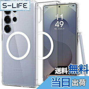 �y���������zSpigen Galaxy S25 Ultra �P�[�X �N���A Magfit�Ή� �ϏՌ� ���^ �y�� �X�g���b�v�z�[�� ���ϖh�~ �ČRMIL�K�i ���� �G�A�X�L���E�n�C�u���b�h�E�}�O�t�B�b�g ACS08971 (�N���A�E�z���C�g)