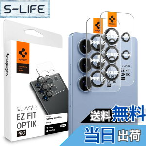 �y���������zSpigen Galaxy S25 ULTRA �J�����ی�t�B���� 9H�d�x�����K���X �\��t���L�b�g�t�� �M�����N�V�[S25�E���g���Ή� �����Y�v���e�N�^�[ 2���� (�u���b�N) AGL09081
