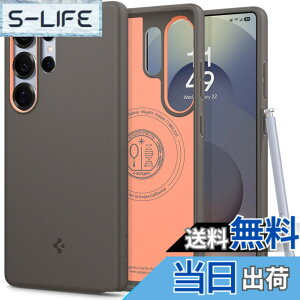 �y���������zSpigen Galaxy S25 Ultra �P�[�X Magfit�Ή� �ϋv�� �\�t�g �ق��肪�t���ɂ����f�� �c�[�g���J���[ �i�m�|�b�v�E�}�O�t�B�b�g ACS09058 (�p�p�C���E�O���[)