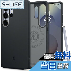 �y���������zSpigen Galaxy S25 Ultra �P�[�X Magfit�Ή� �ϋv�� �\�t�g �ق��肪�t���ɂ����f�� �c�[�g���J���[ �i�m�|�b�v�E�}�O�t�B�b�g ACS09057 (�u���b�N�E�Z�T�~)