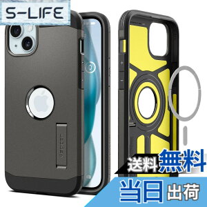 �y���������zSpigen �y�n��18�N�̋Z�p�́z iPhone 15 �P�[�X MagSafe �ϏՌ� �X�^���h�t�� �ČRMIL�K�i�擾 �}�O�l�b�g���� 3�w�\�� �J�����ی� ���h�~ �Ռ��z�� ���C�����X�[�d�Ή� �^�t�E�A�[�}�[