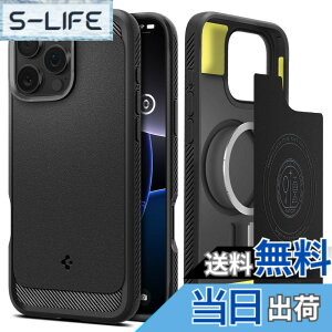 �y���������zSpigen �y�n��18�N�̋Z�p�́ziPhone 16 Pro Max �P�[�X MagSafe�Ή� �}�O�l�b�g���� �}�b�g �ϏՌ� �ČRMIL�K�i ���M�b�h�E�A�[�}�[�E�}�O�t�B�b�g ACS07986 (�}�b�g�E�u���b�N)