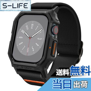 �y���������zSpigen Apple Watch 10 42mm �P�[�X AppleWatch10 �Ή� �P�[�X �o���h ��̌^ �R���p�`�u�� �\�����[�v �X�|�[�c �����\ �t�@�u���b�N ���C�g�E�t�B�b�g�E�v�� ACS08594 (�}�b�g�u���b�N)