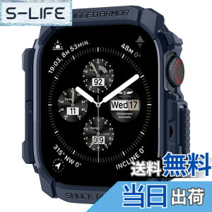 �y���������zSpigen Apple Watch 10 �P�[�X 46mm AppleWatch10 �Ή� ���� �Ռ� �z�� �^�t�l�X�f�U�C�� �ی�J�o�[ �A�b�v���E�H�b�`�P�[�X ���M�b�h�E�A�[�}�[ ACS08599 (�l�[�r�[�u���[)