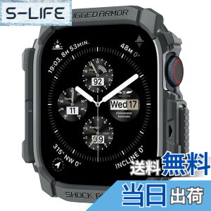 �y���������zSpigen Apple Watch 10 �P�[�X 46mm AppleWatch10 �Ή� ���� �Ռ� �z�� �^�t�l�X�f�U�C�� �ی�J�o�[ �A�b�v���E�H�b�`�P�[�X ���M�b�h�E�A�[�}�[ ACS08598 (�_�[�N�O���[)