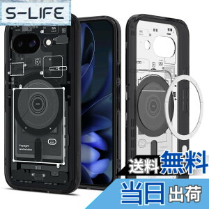 �y���������zSpigen �y�n��18�N�̋Z�p�́z Pixel 9a �P�[�X Magfit�Ή� ������ ���ϖh�~ �X�g���b�v�z�[�� �ČRMIL�K�i �E���g���E�n�C�u���b�h�E�}�O�t�B�b�g ACS09044 (�[���E�����E�u���b�N)