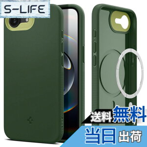 �y���������zSpigen �y�n��18�N�̋Z�p�́z iPhone 16e �P�[�X MagSafe�A�N�Z�T���[�Ή� �}�O�l�b�g���� �X�g���b�v�z�[�� �ČRMIL�K�i �i�m�|�b�v�E�}�O�t�B�b�g ACS09157 (�A�{�E�O���[��)