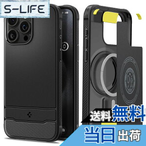 �y���������zSpigen �y�n��18�N�̋Z�p�́z iPhone 15 Pro Max �P�[�X MagSafe�Ή� �}�O�l�b�g���� �ČRMIL�K�i ���M�b�h�E�A�[�}�[�E�}�O�t�B�b�g ACS06561 (�}�b�g�E�u���b�N)