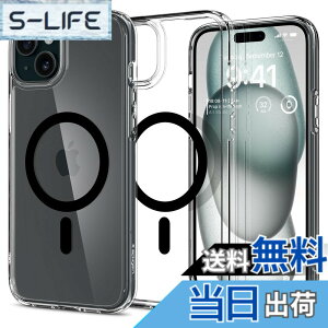 �y���������zSpigen �y�n��18�N�̋Z�p�́z iPhone 15 Plus �P�[�X �N���A MagSafe�Ή� �ČRMIL�K�i �E���g���E�n�C�u���b�h�E�}�O�t�B�b�g ACS06661 (�u���b�N)